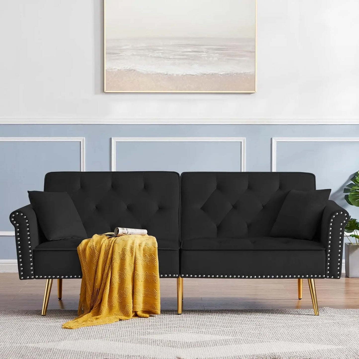 Linen Fabric Couch Sofa for for Compact Living