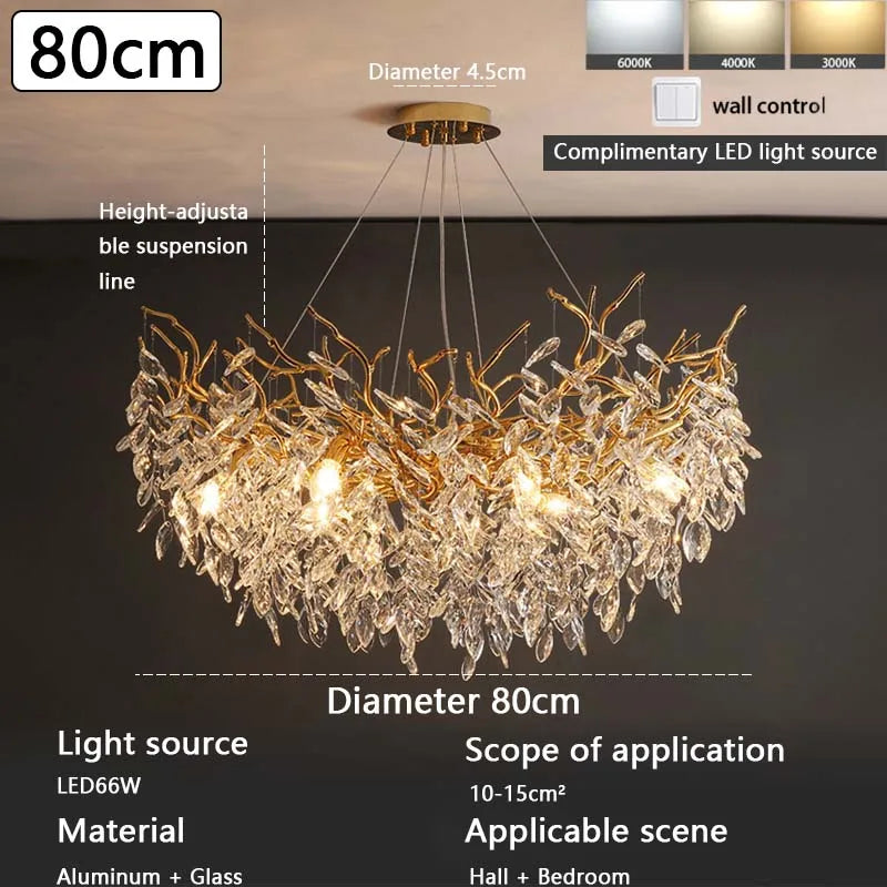 French modern luxury upscale chandelier lamp dining room bedroom