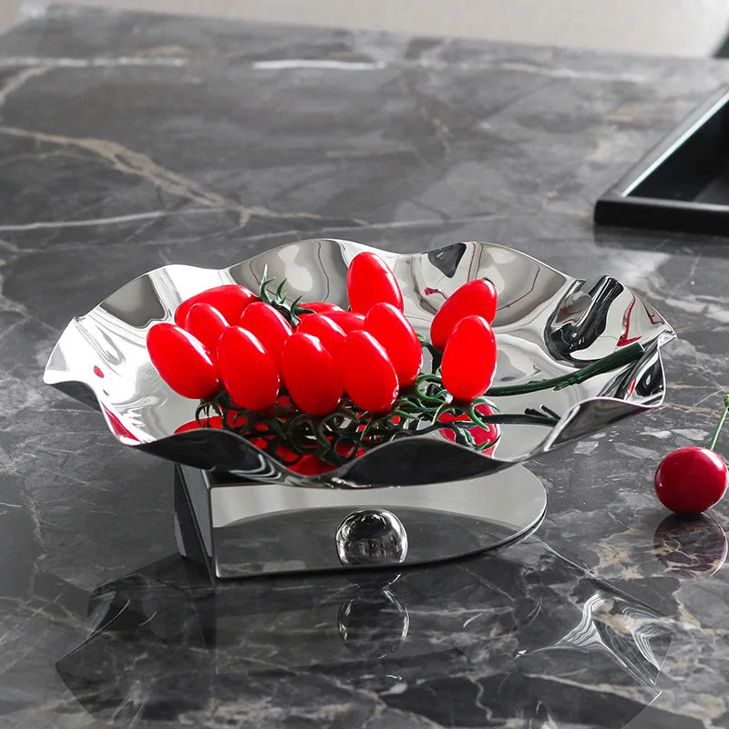 Luxury Mirror Stainless Steel Storage Tray Decoration