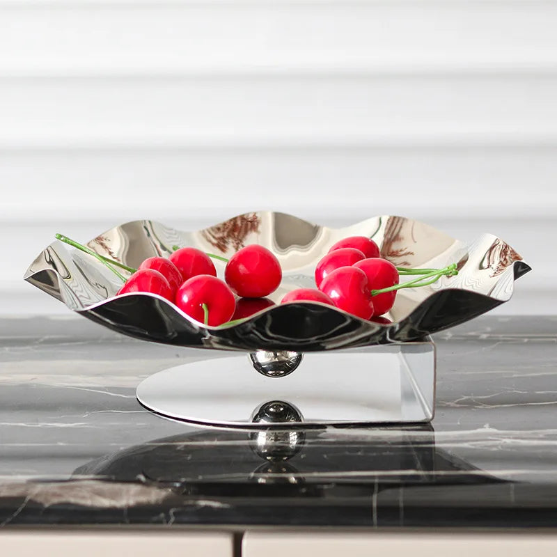 Luxury Mirror Stainless Steel Storage Tray Decoration