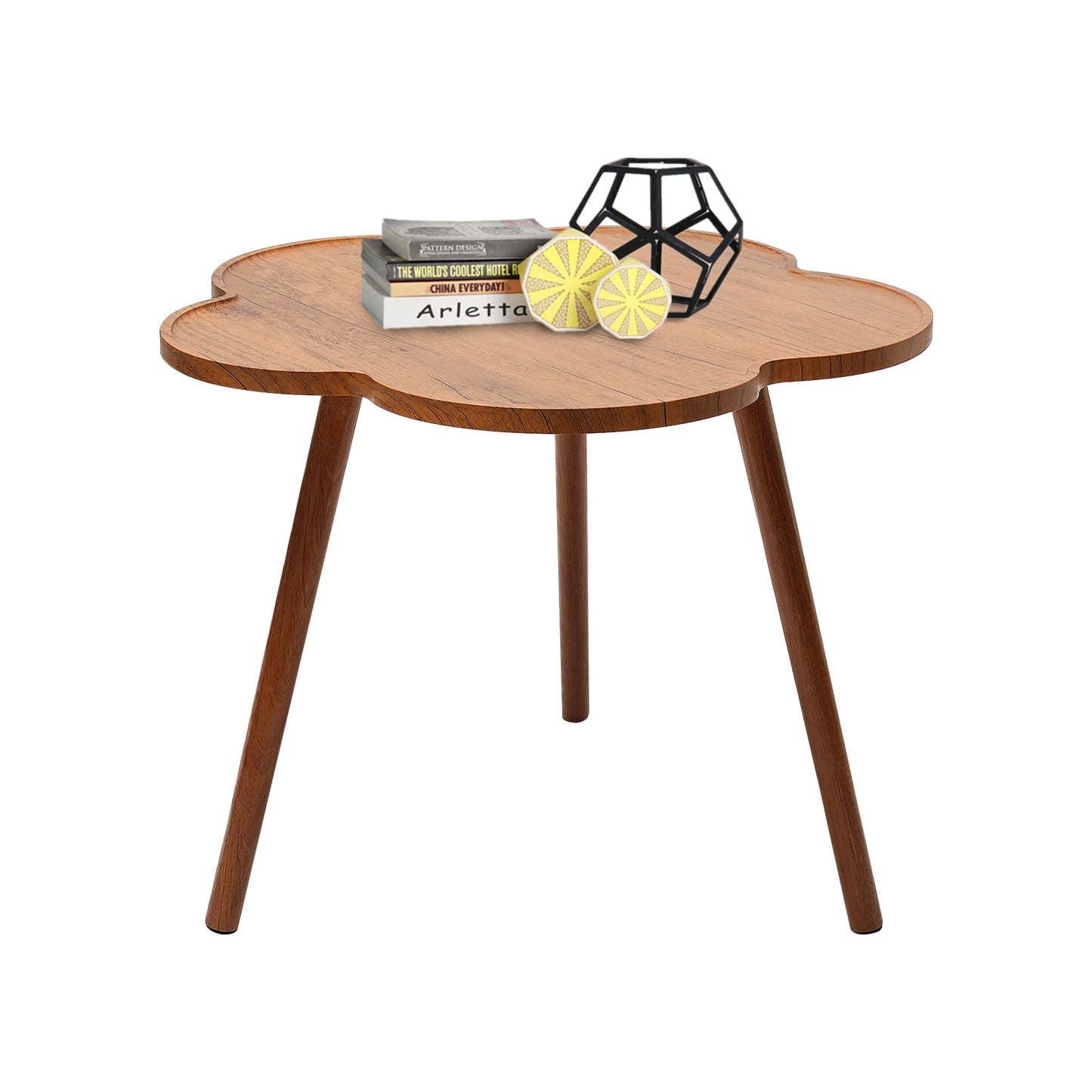 Wooden Coffee Table Flower Shape