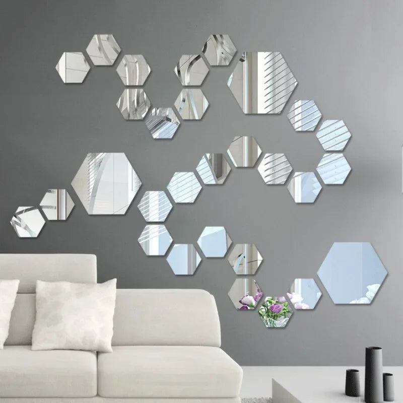 acrylic mirror wall sticker home decor