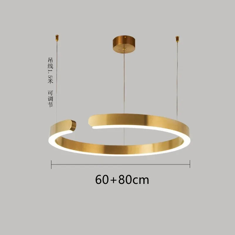 Nordic Ring Led Pendant Lamps For Home Decor