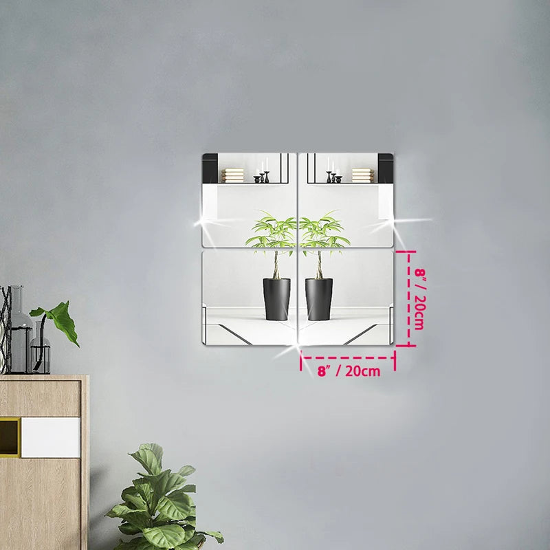 3D Self-adhesive Mirror Wall Stickers Room Decoration