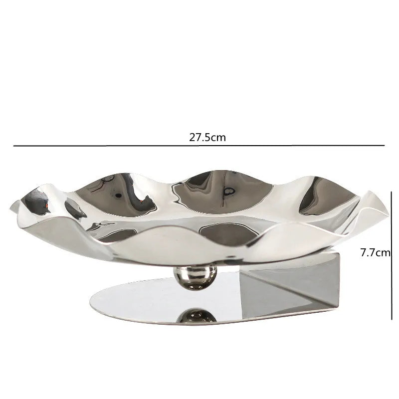 Luxury Mirror Stainless Steel Storage Tray Decoration