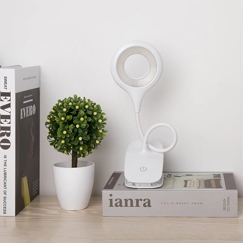 Circular Clip Reading Night Light LED Desk Lamp