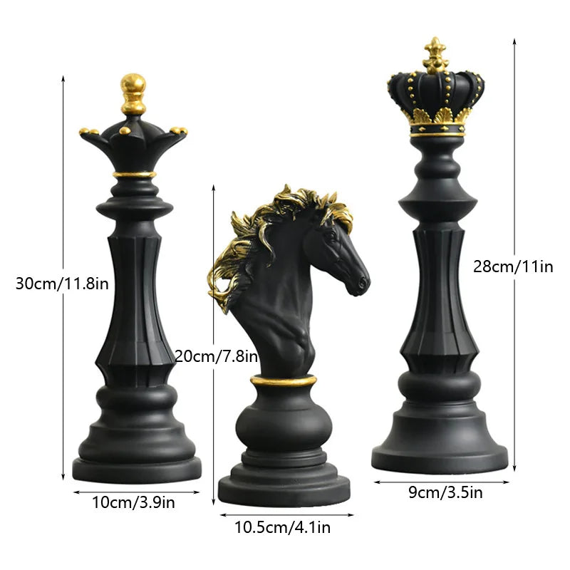 Resin International Chess Pieces Home Decor