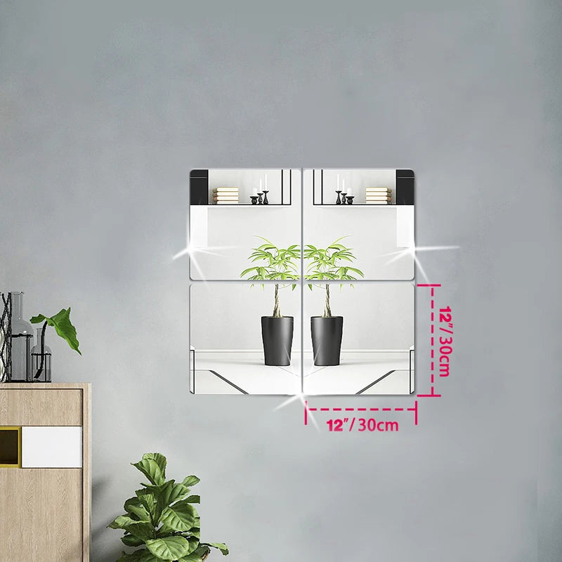 3D Self-adhesive Mirror Wall Stickers Room Decoration