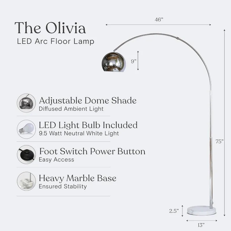 Floor Lamp Arc Lamp for Living Rooms