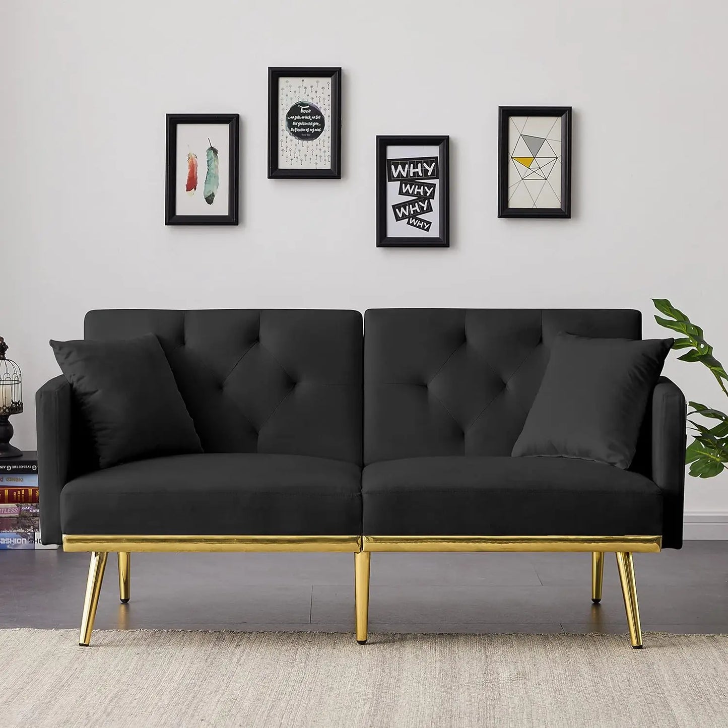 Linen Fabric Couch Sofa for for Compact Living