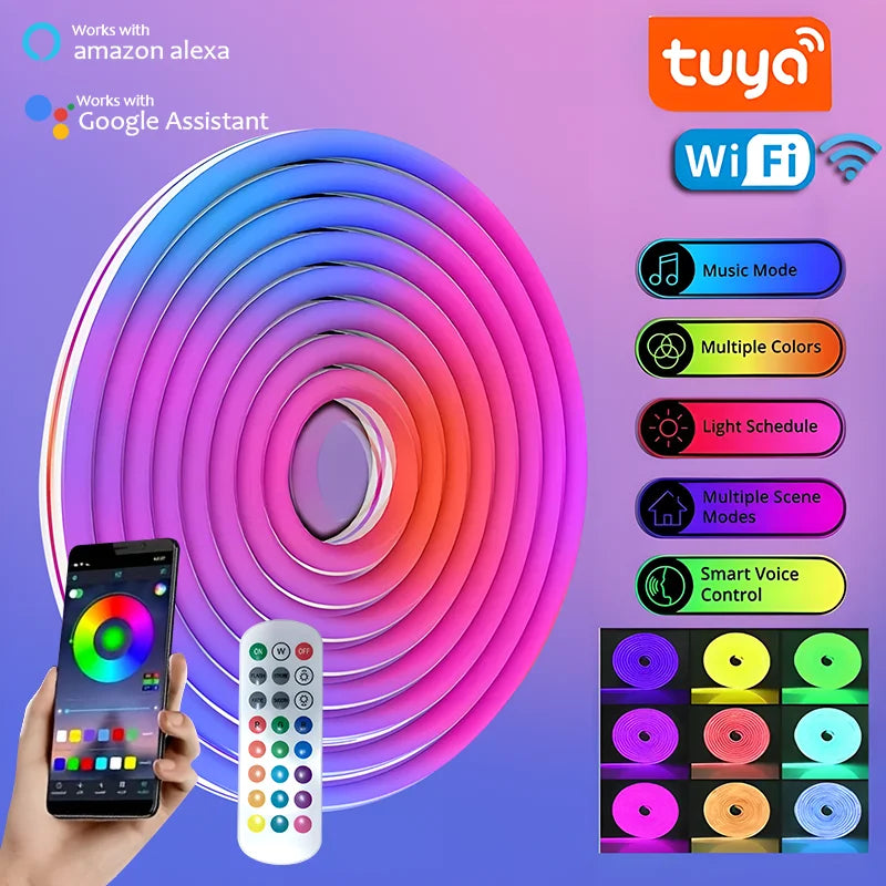 WiFi Neon LED Strip Smart Led Home Decor Lighting