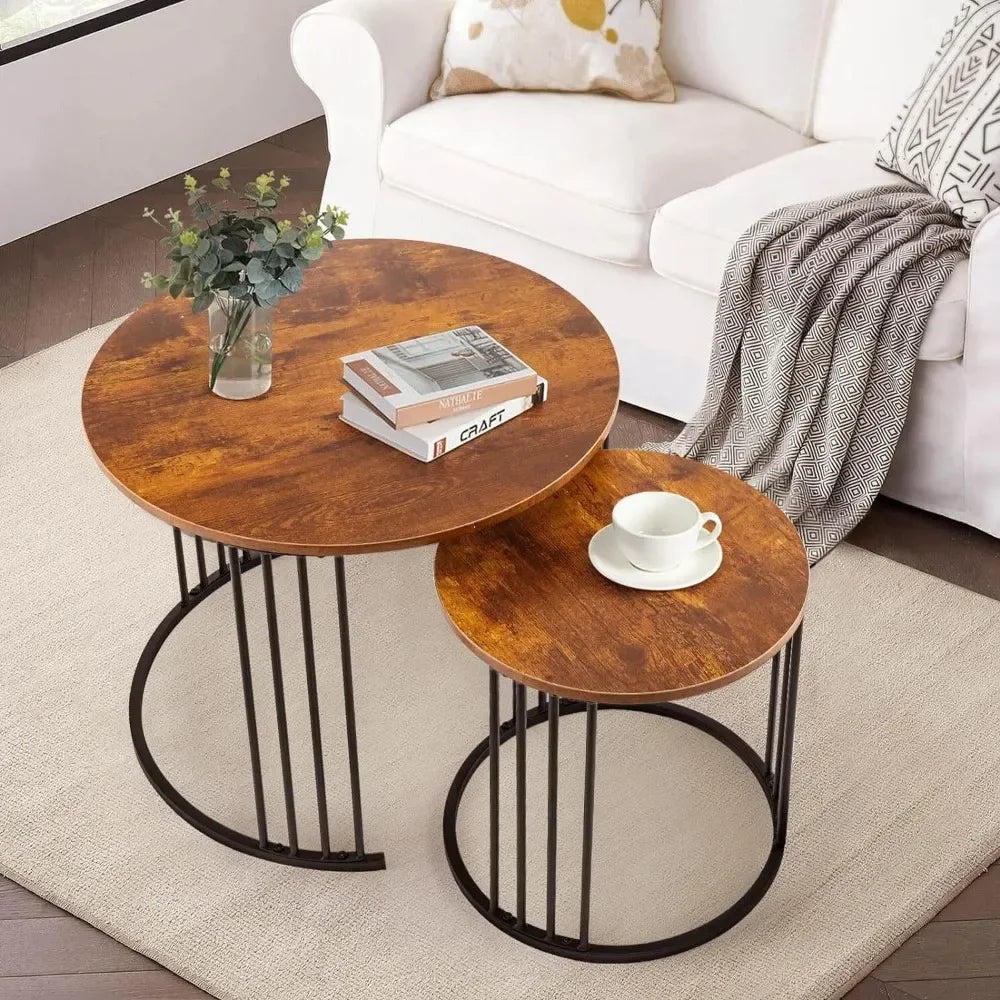 Nesting Coffee Table Set for Bedroom Dining Room