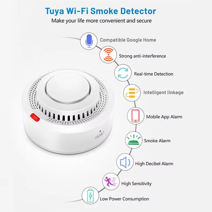 Smart WiFi Smoke Sensor Fire Protection Detector