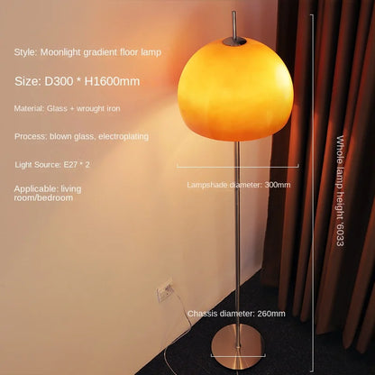 Mushroom Floor Lamp With Retro Glass