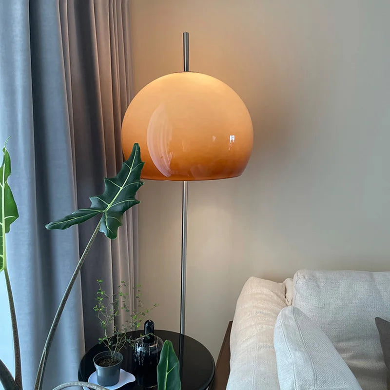 Mushroom Floor Lamp With Retro Glass