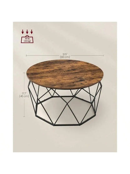Cage Cocktail Table with Steel Frame Coffee Table for Living Room