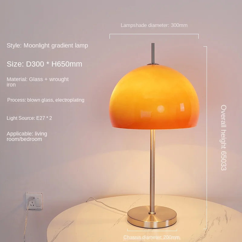 Mushroom Floor Lamp With Retro Glass