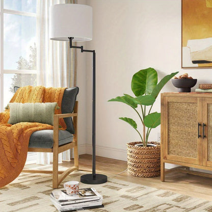 Metal Swing Arm Dimmable Floor Lamp