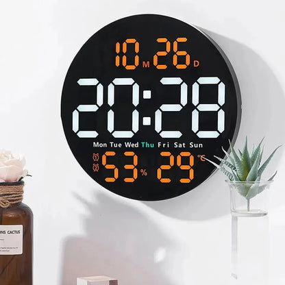 Remote Control LED Wall Clock for Home Decoration